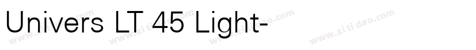 Univers LT 45 Light字体转换